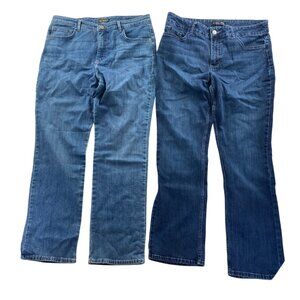 2 Lee Womens Jeans Size 16M Lot Of Two Straight Leg Blue Denim Casual Classic